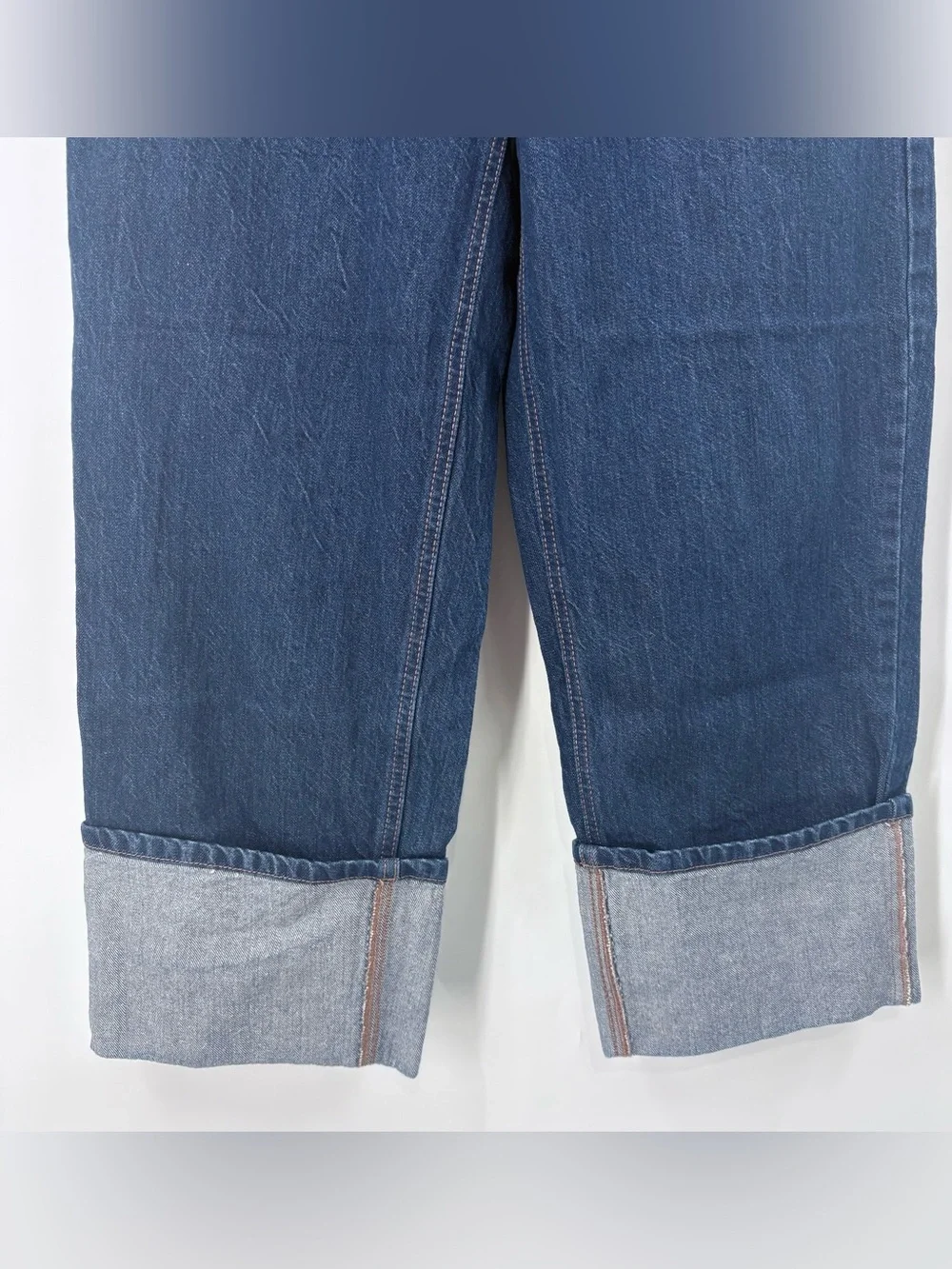 Kate Spade New York High-Rise Straight Leg Wide Cuff Jeans